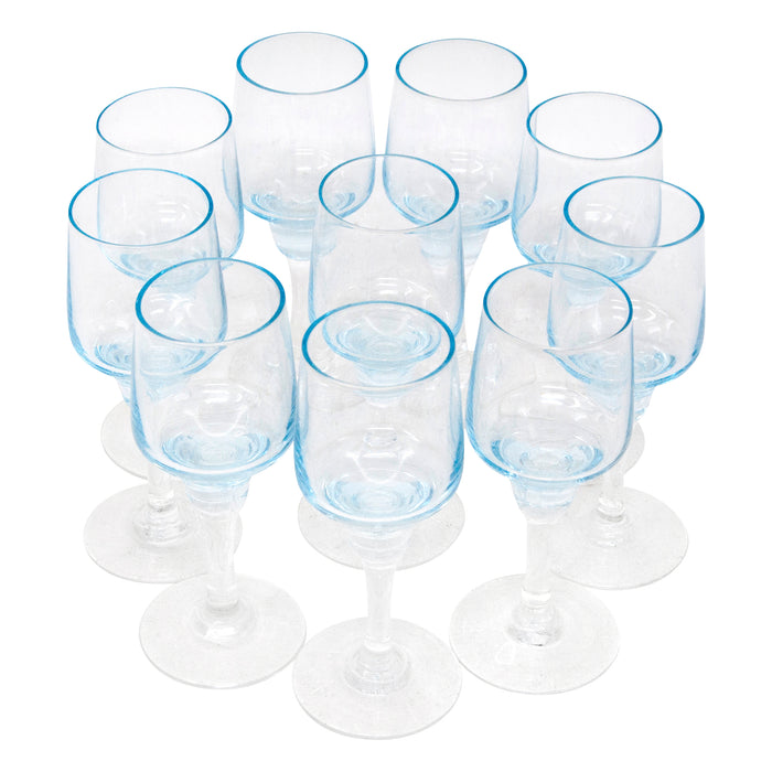 Vintage Sasaki Azure Blue Cordial Glasses Top | The Hour Shop