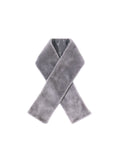 Sheared Shearling Scarf in Grey