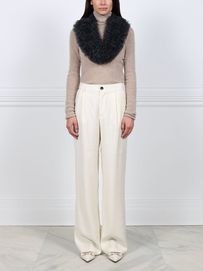 Shearling Shawl Collar