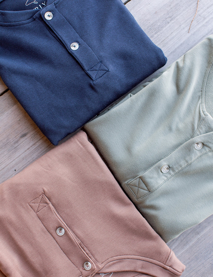 Shoreline Henley LS Cedar