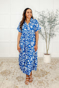 Soft Sonata V-Neck Dress in Blue