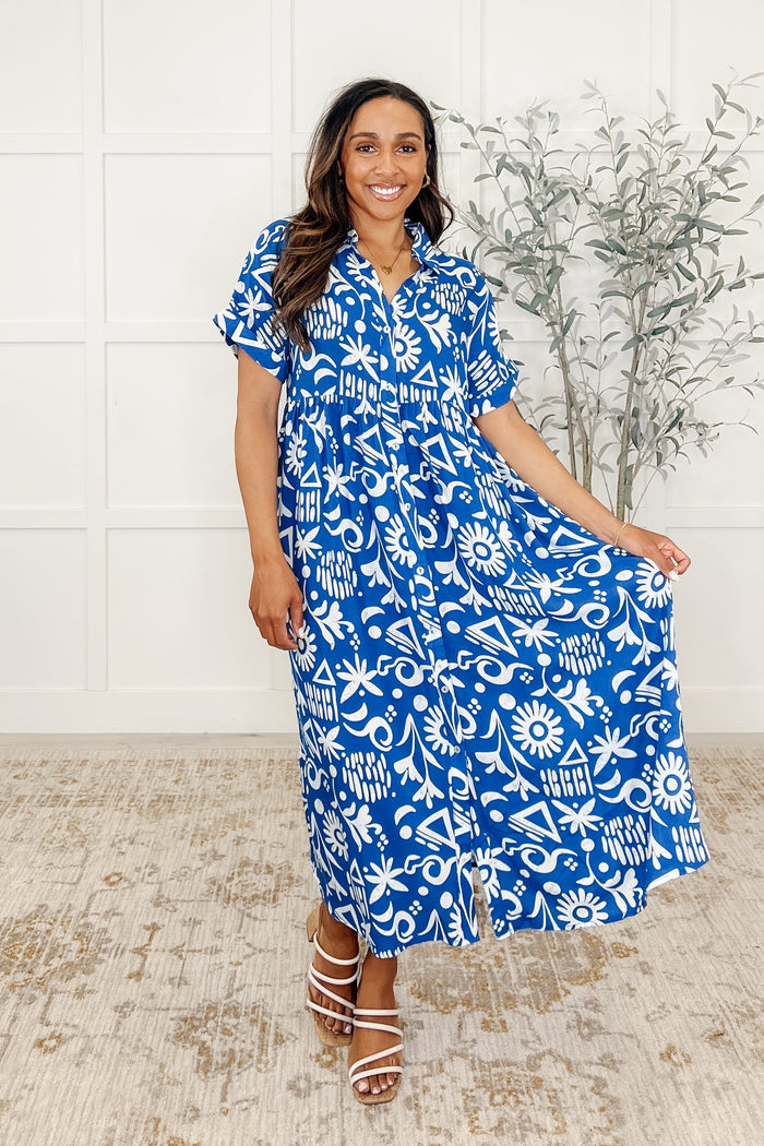 Soft Sonata V-Neck Dress in Blue