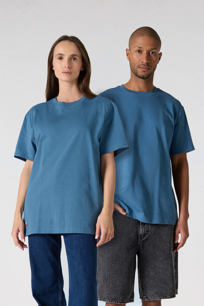 T-Shirt col rond mixte Bleu jeans Andrea