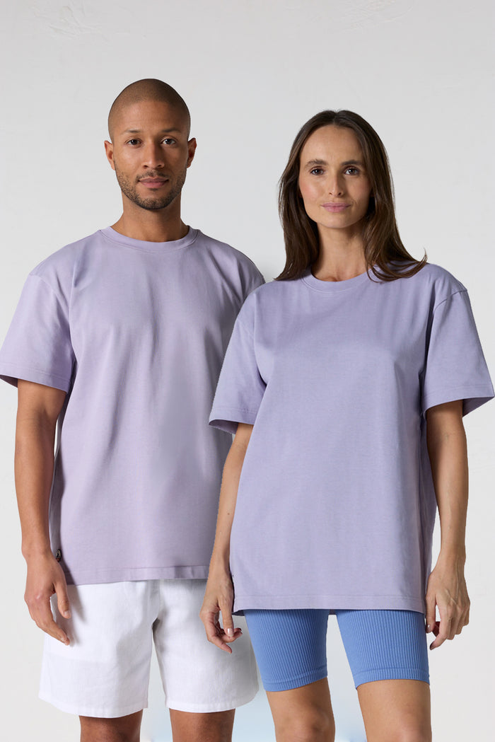 T-Shirt col rond mixte Encens violet Andrea