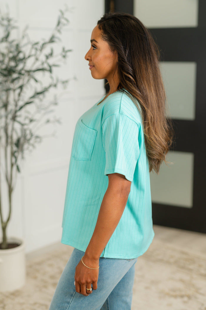 Take It Easy Slouchy Tee in Mint