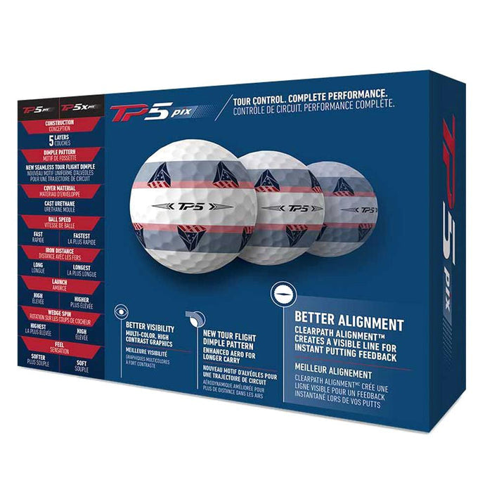 TaylorMade TP5 Pix USA Golf Balls (Prior Generation)