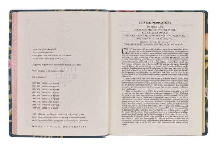 Teal Notetaking Holy Bible - Love The Lord