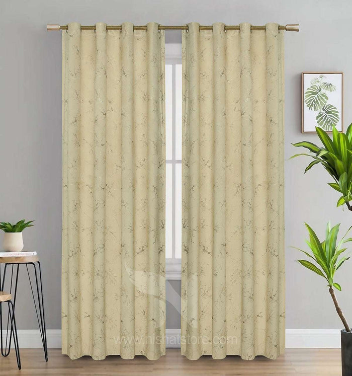 Texture Velvet Curtains Pack of 2 Design  071 - Nishat Creative Store