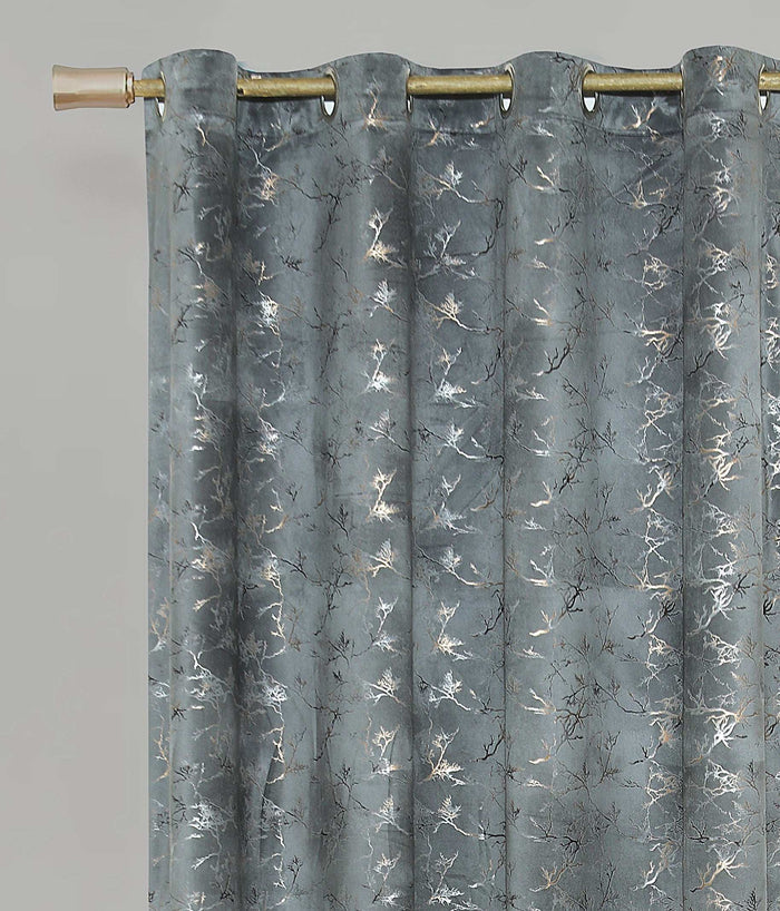 Texture Velvet Curtains Pack of 2 Design  072 - Nishat Creative Store