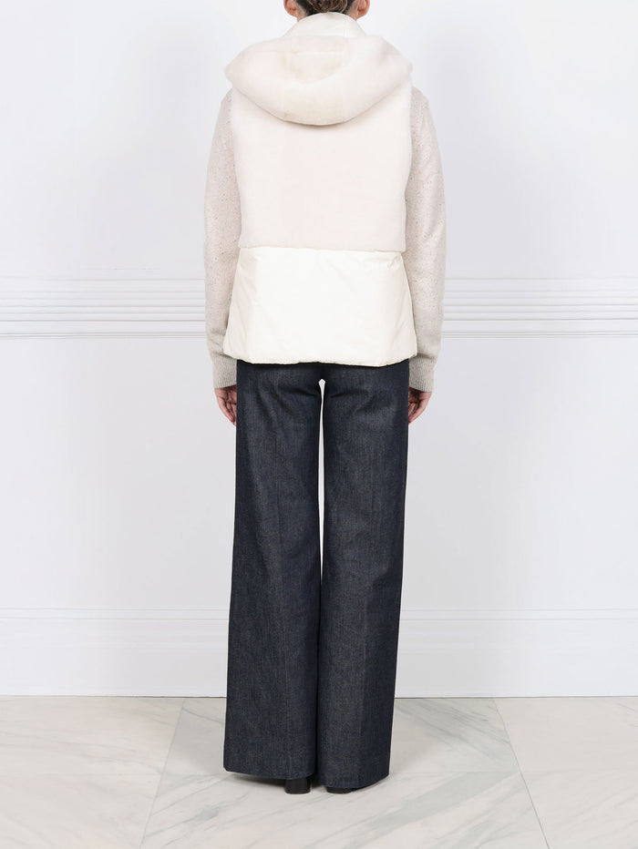 The BC Hooded Shearling Puffer Vest