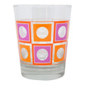 The Modern Home Bar Orange and Pink Square Peg Old Fashioned Glass | The Hour Shop