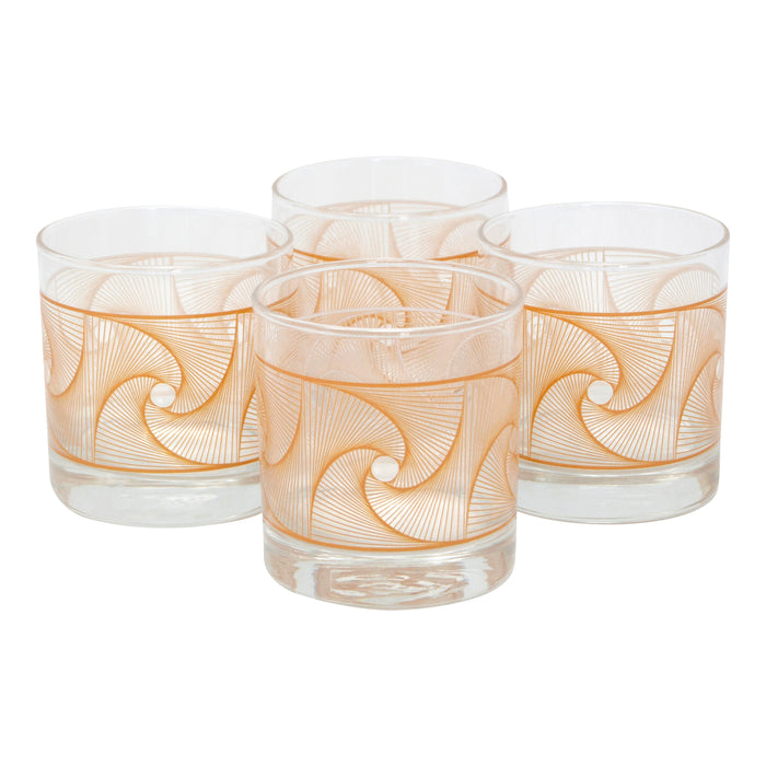 The Modern Home Bar Saffron Waves Rocks Glasses | The Hour Shop