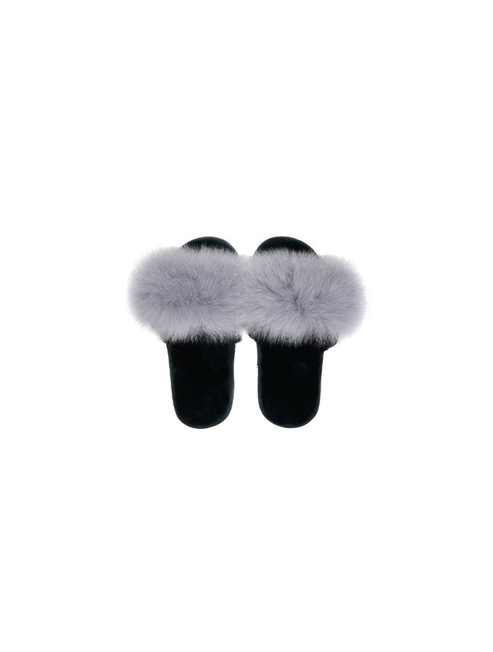 The Soho Fox Fur and Shearling Slipper