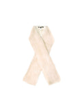 Toscana Shearling Raw Edge Scarf in Sesame