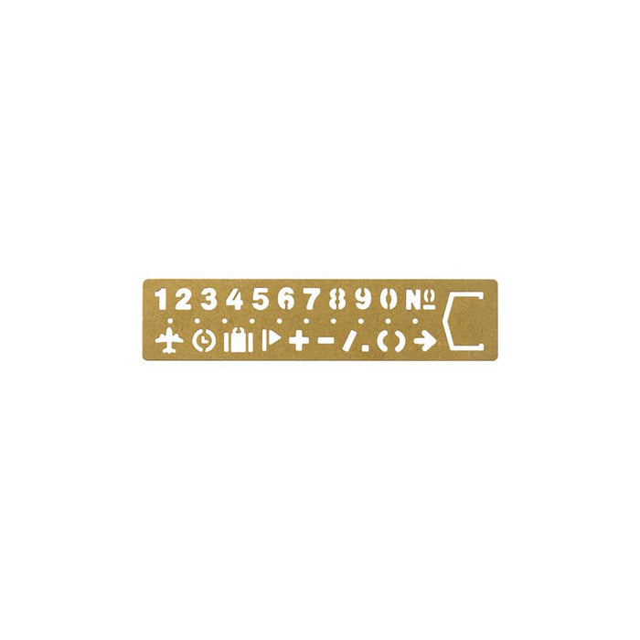 Traveler's Brass Template Bookmark - Number Boston General Store
