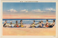 Tug of War on the Sands Beach Scene Bathing Beauties Vintage Postcard (unposted) - Vintage Postcard Boutique