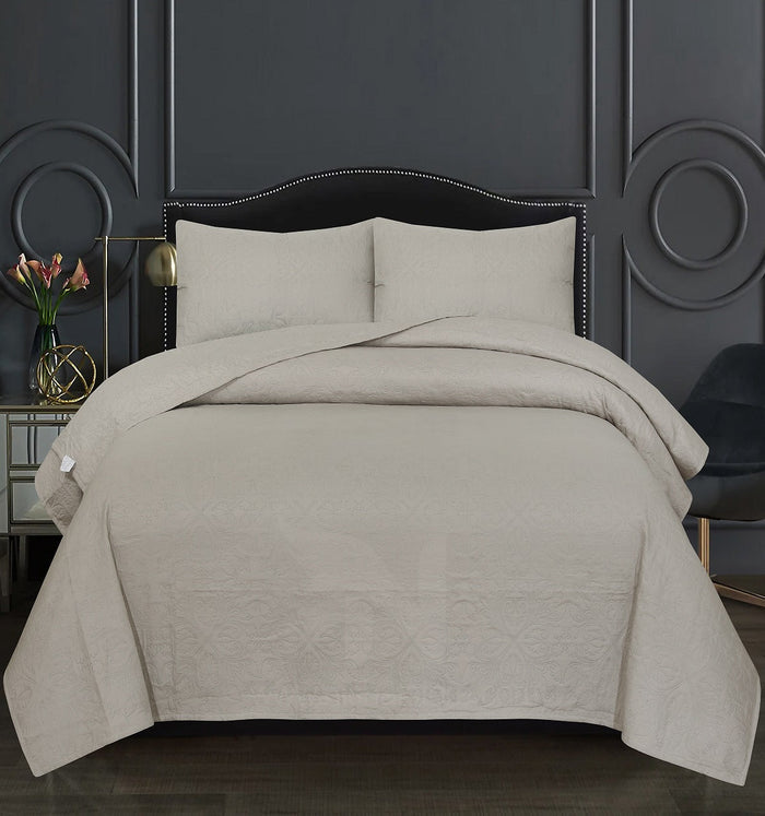 Ultrasonic Quilted Bedspread 3 PCS Design  114 - Nishat Creative Store