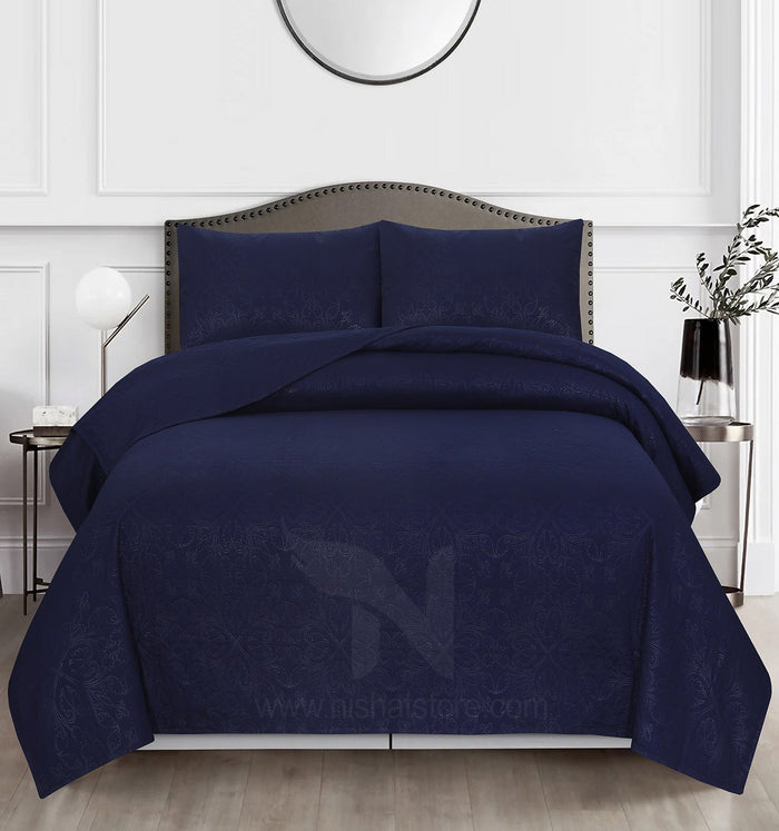 Ultrasonic Quilted Bedspread 3 PCS Design  122 - Nishat Creative Store