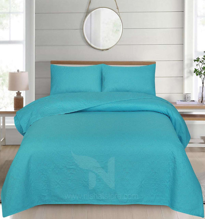 Ultrasonic Quilted Bedspread 3 PCS Design  125 - Nishat Creative Store