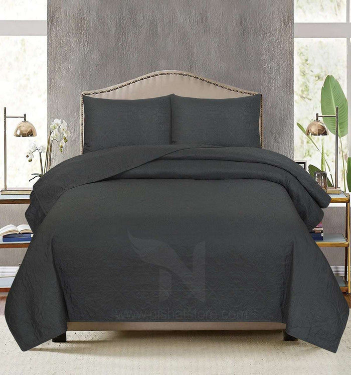 Ultrasonic Quilted Bedspread 3 PCS Design  126 - Nishat Creative Store