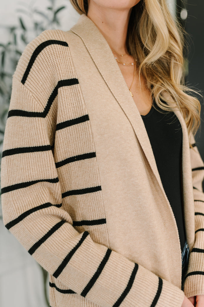 Under Wraps Striped Cardigan