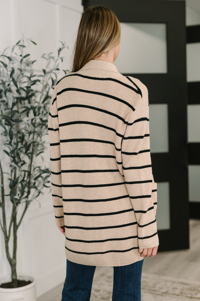 Under Wraps Striped Cardigan