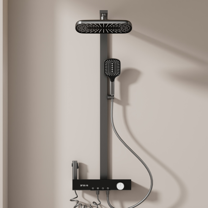Wall Mounted Shower Set Grey - Modern Shower Set Pakistan - Aqua Bath