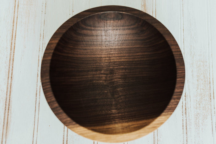 Walnut Wood Bowl, 15"