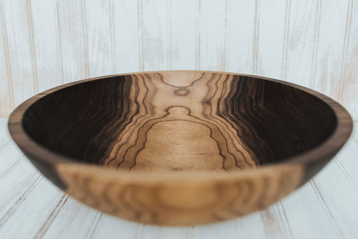 Walnut Wood Bowl, 15"