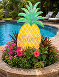 Welcome Pineapple Metal Outdoor Stake Summer Outdoor Stake