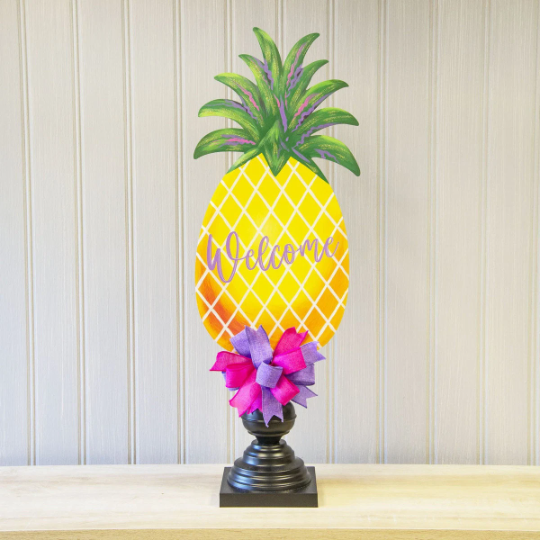Welcome Pineapple Metal Outdoor Stake Summer Outdoor Stake