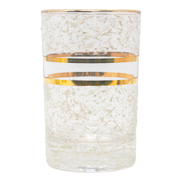 Vintage Mid Century West Virginia Glass White Splatter Cocktail Glass | The Hour