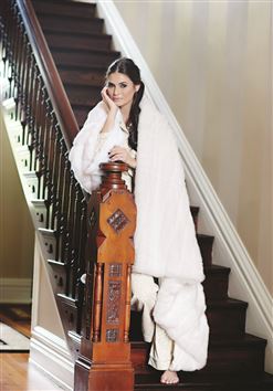 White Mink Faux Fur Throw 60”x72”