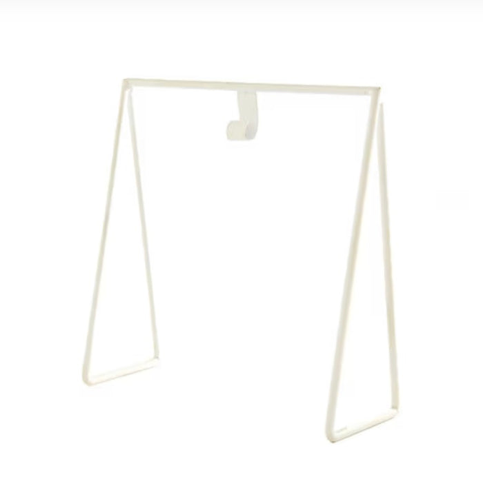 White Swing Style Display Stand for Mini Pics or Charms
