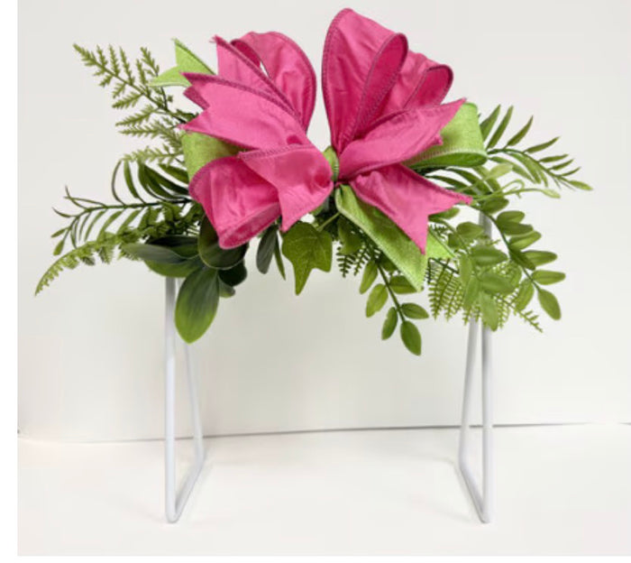 White Swing Style Display Stand for Mini Pics or Charms